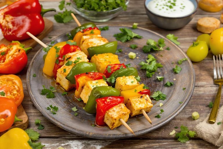 Brochettes express poivrons à l’ail et tofu grillé : la star des apéros d’été.jpg